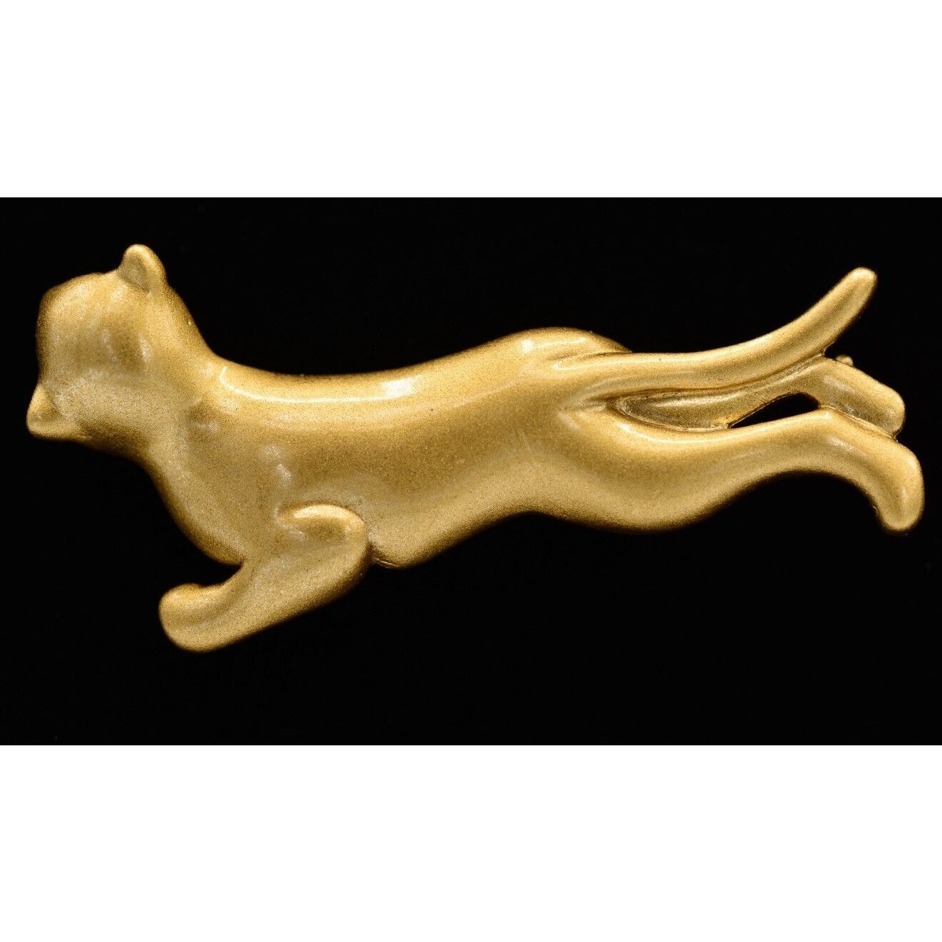 Danecraft Vintage Wild Cat Pin Brooch Golden Enamel Jaguar Signed Nos 80s Bina6 17$